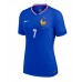 Camisa de Futebol França Antoine Griezmann #7 Equipamento Principal Mulheres Europeu 2024 Manga Curta